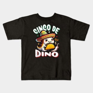 Cinco De Mayo Dinosaur Kids Kids T-Shirt